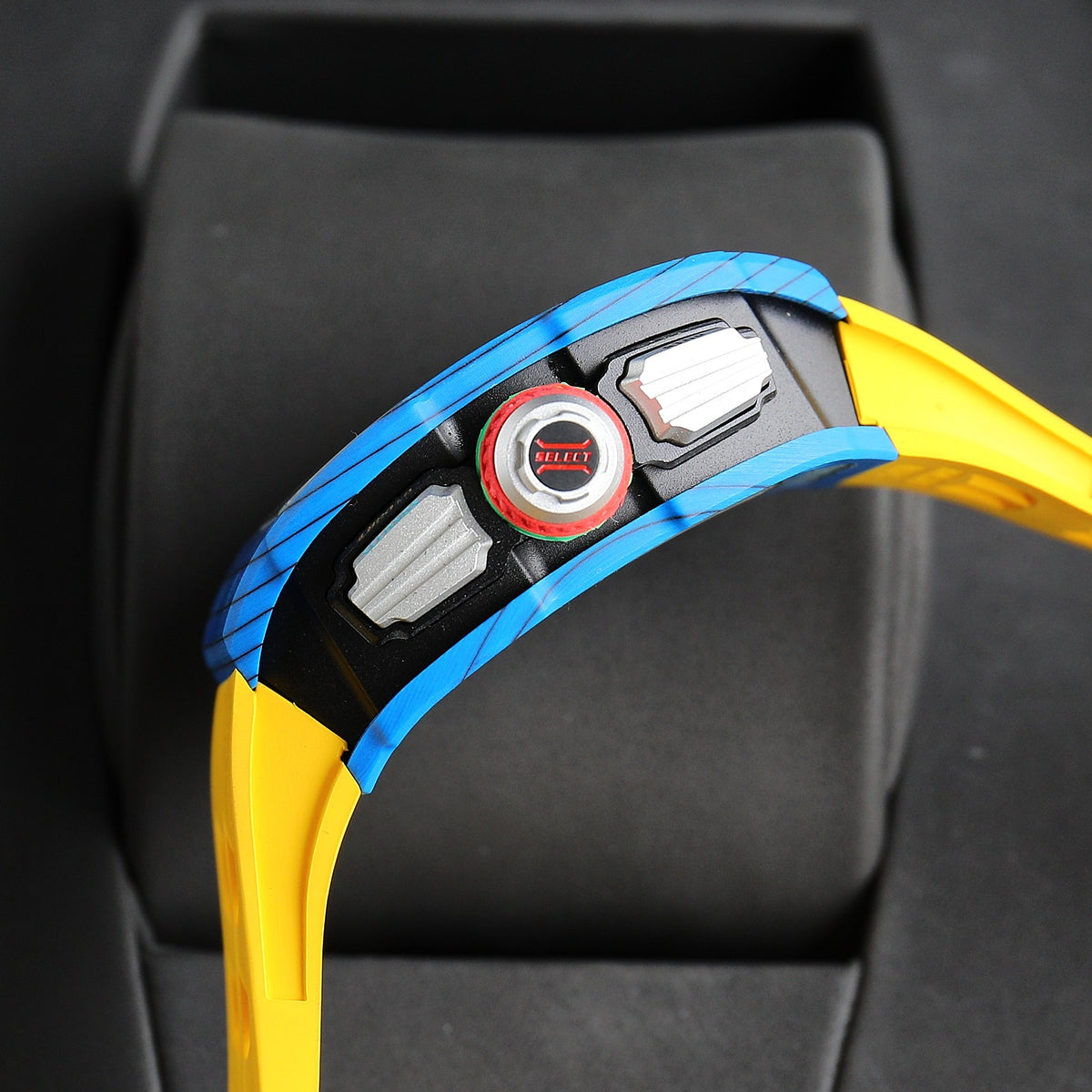 Chronograph - Blue Ceramic- Yellow Rubber- Self-winding - QUARTZ - 41*49mm