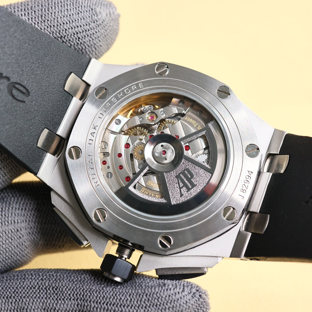 TOP! Black Ceramic Bezel - Black Rubber - Automatic - 43mm