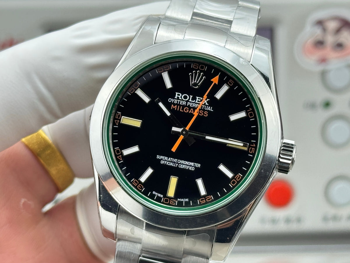 Black- Yellow Orange - White 904L Steel - Automatic-3131 - 40mm