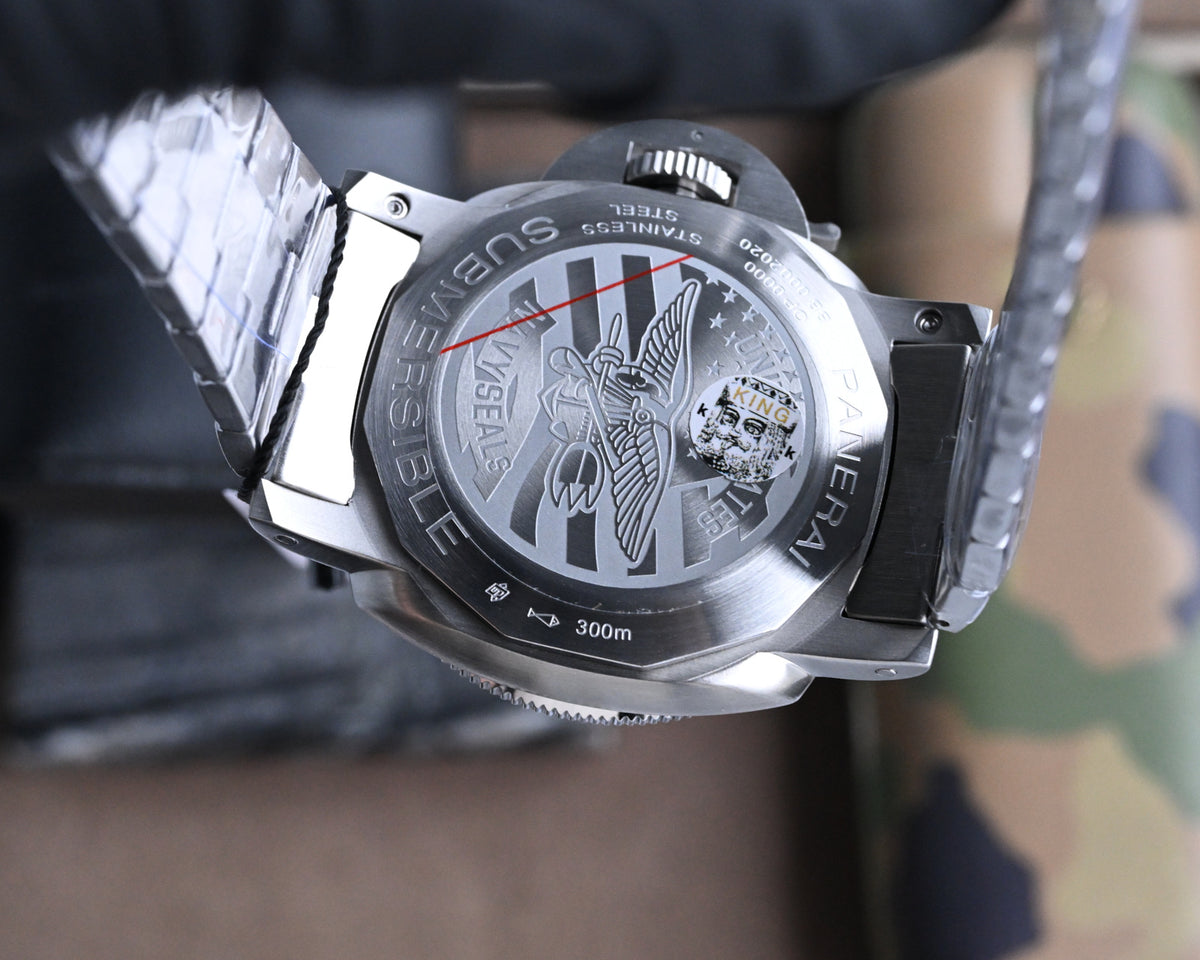 316L Black Silver - White 316L Steel - Automatic - 47mm