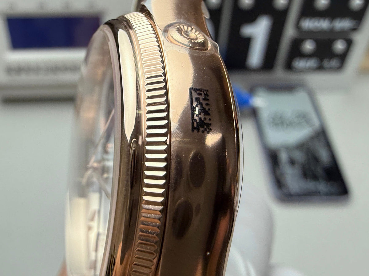 White -904L Yellow gold -Moon phase - Blrown Leather - Automatic - 39mm