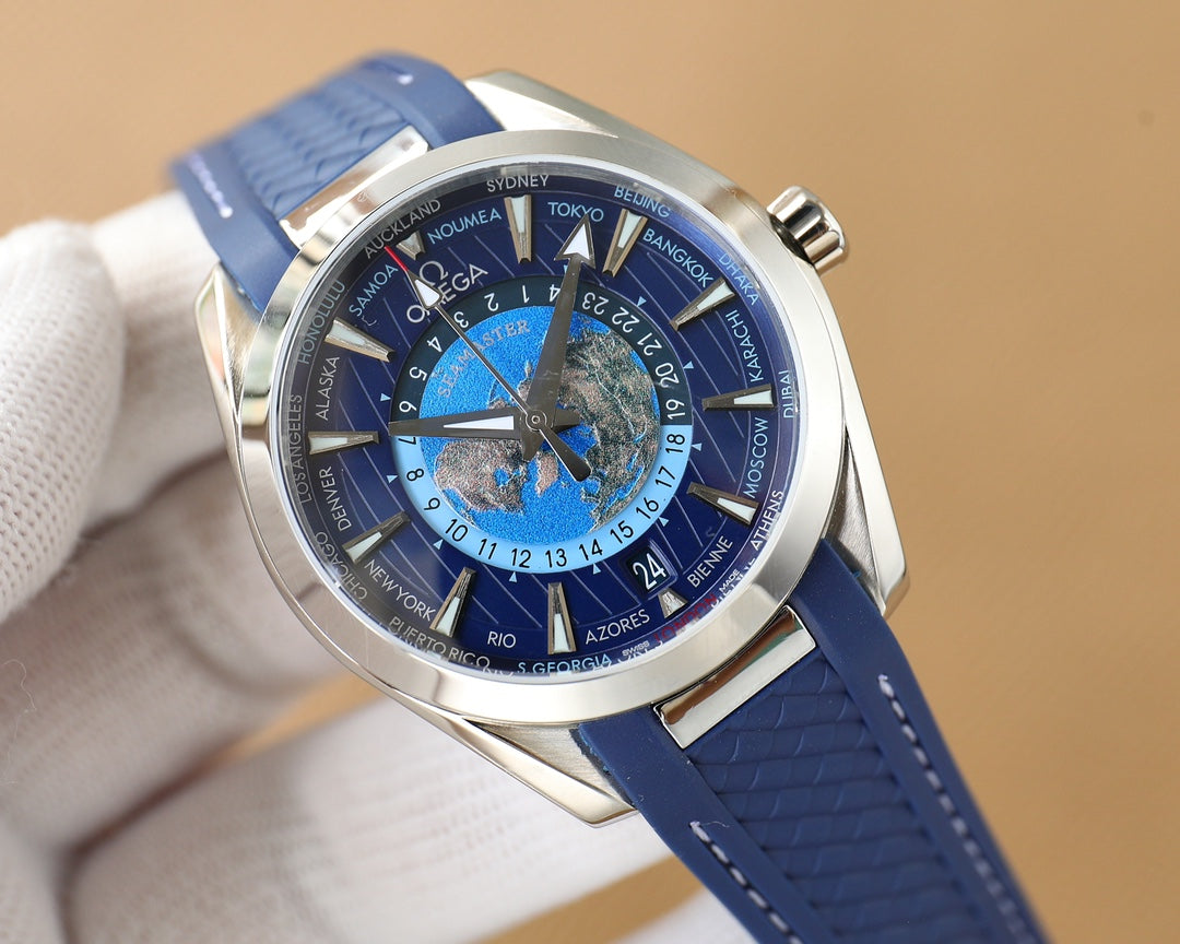 Blue Steel - Blue Rubber Strap - Automatic - 43mm