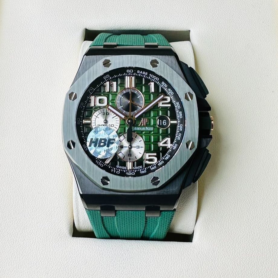 Green - Green Rubber- Automatic - 44mm