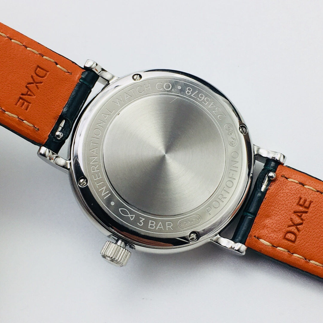 LADY -Silver Green - Blue Leather - Automatic - 34mm