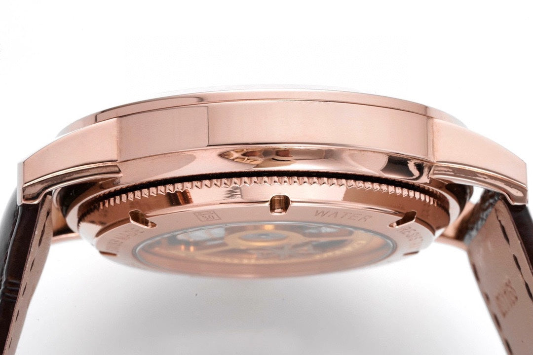 White Rosegold - Black Leather - Automatic - 41mm