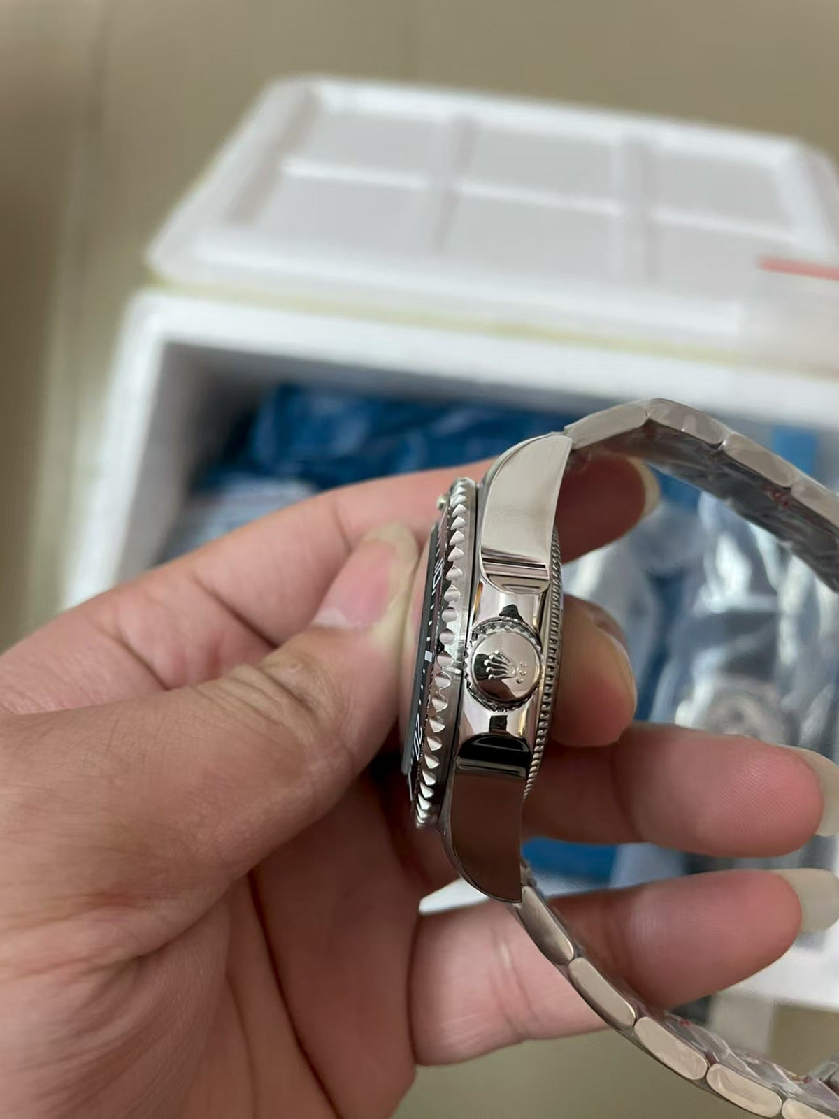 L Size - Blue Silver -Silver 904L Steel -Automatic- 44mm