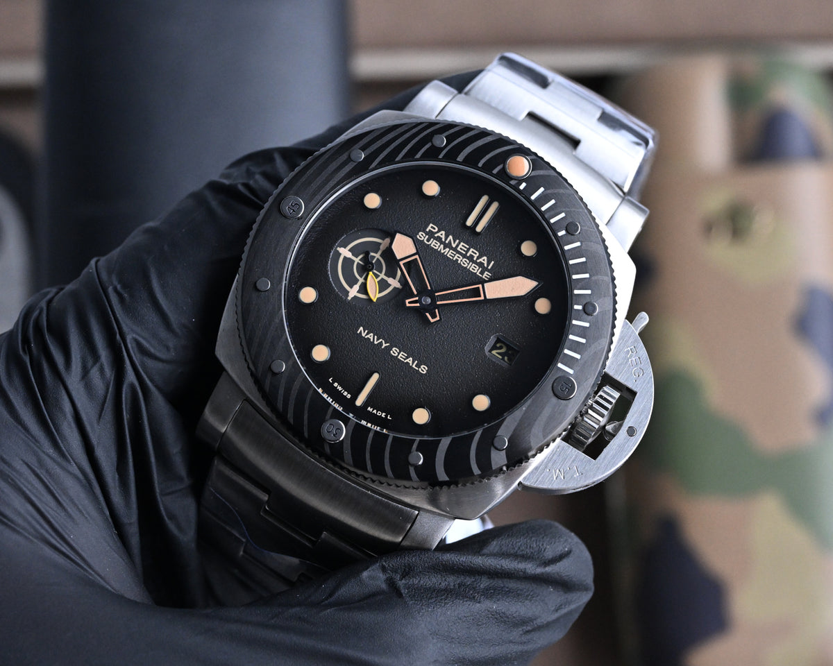 316L Black Silver - White 316L Steel - Automatic - 47mm
