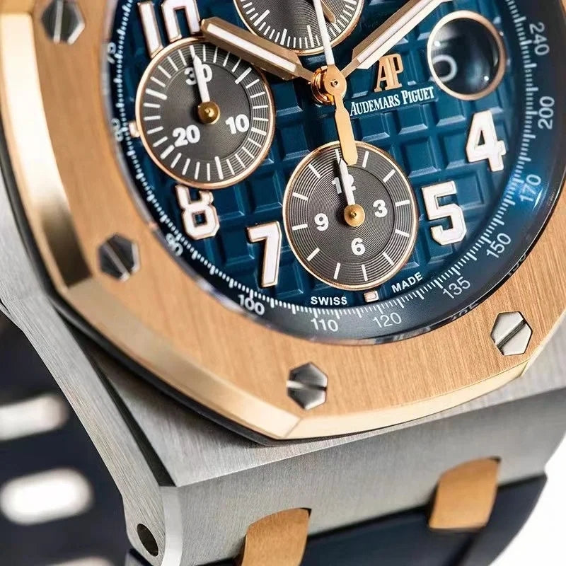 Chronograph- Blue -Yellow Ceramic- Navy Rubber - Automatic - 42mm