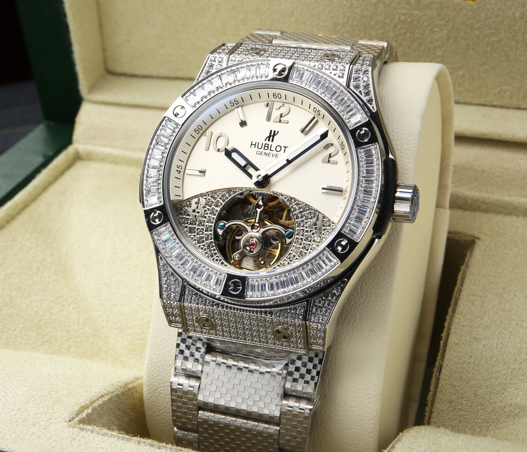 Torbillon - White Silver -904L Steel - Automatic - 45mm