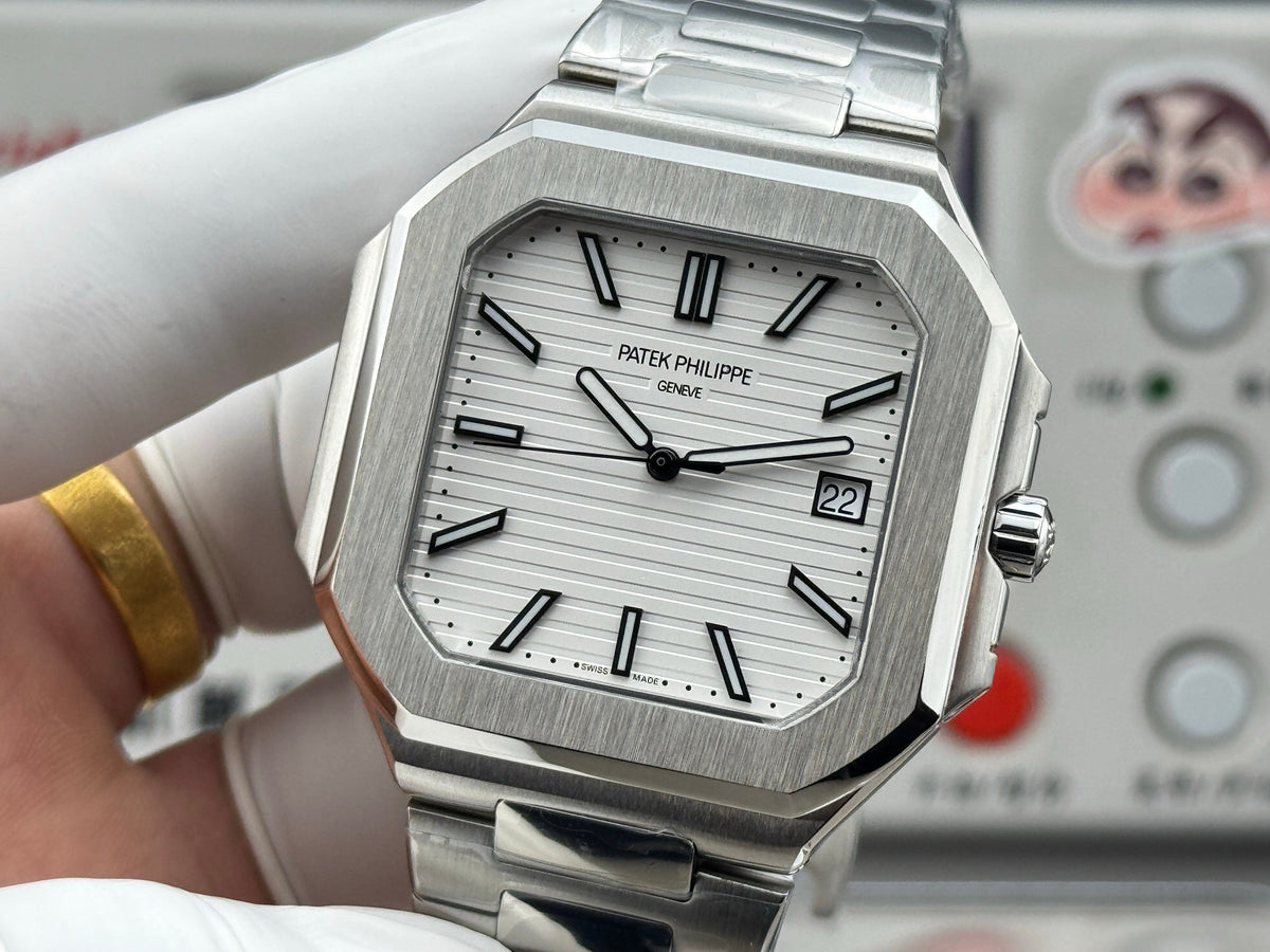 White Square - Ultra-thin - Silver 904L Steel - Automatic 330SC- 45mm