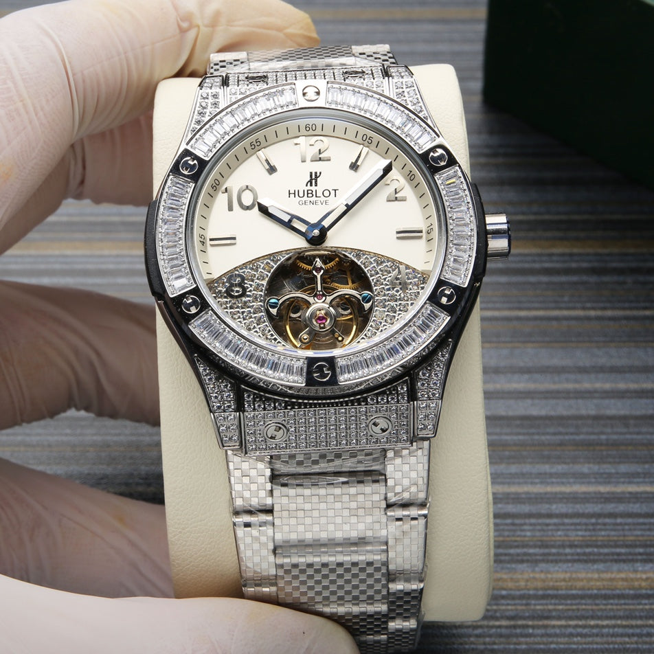 Torbillon - White Silver -904L Steel - Automatic - 45mm