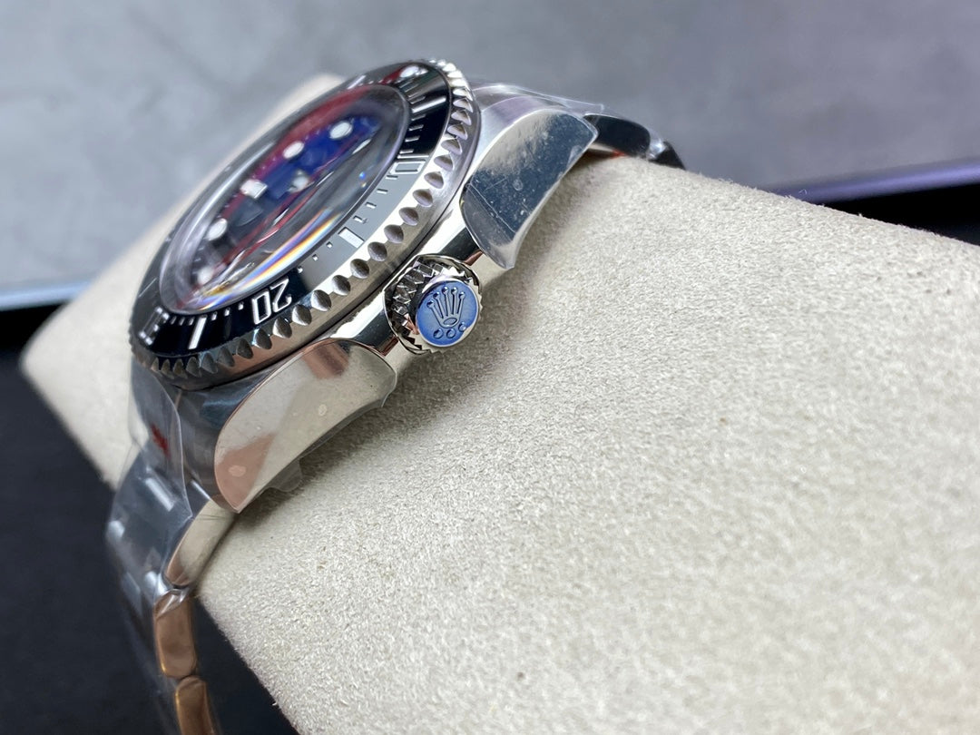 L Size - Blue Black -White 904L Steel -Automatic- 44mm