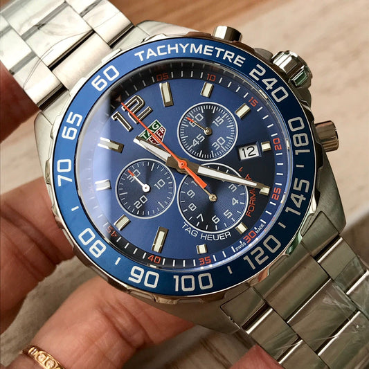 Chronograph - Blue - 904L steel - Quartz - 41mm