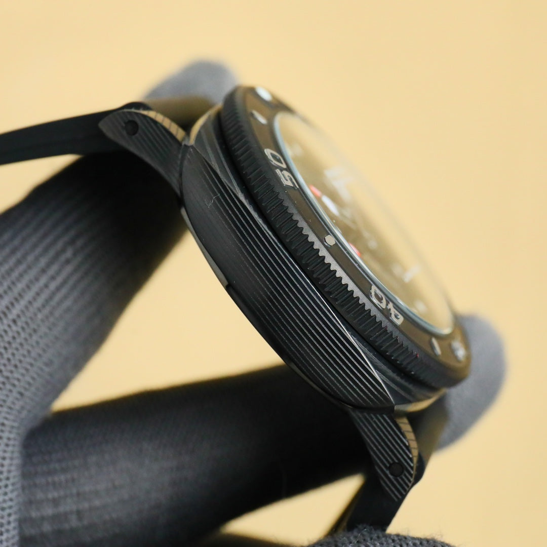 316L Steel Black- Hollow Black- Black Rubber - Automatic - 47mm