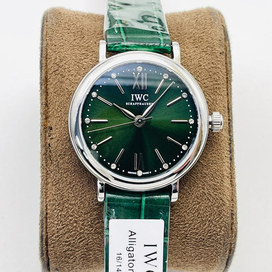 LADY -Silver Green - Green Leather - Automatic - 34mm