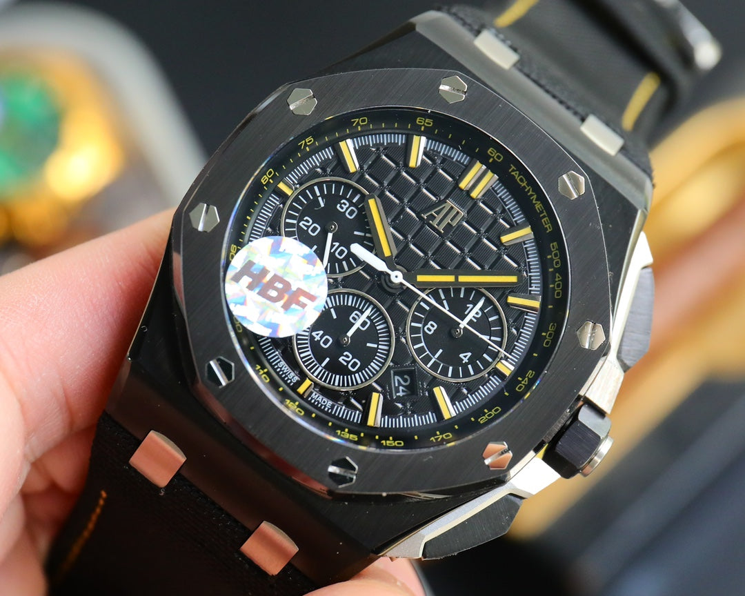 TOP! Black Ceramic Bezel - Black Rubber - Automatic - 44mm