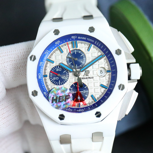 White Ceramic - White Rubber- Automatic - 44mm