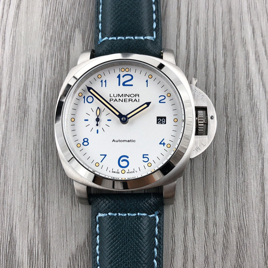 White Silver 904L Steel - Blue Rubber -Automatic - 44mm