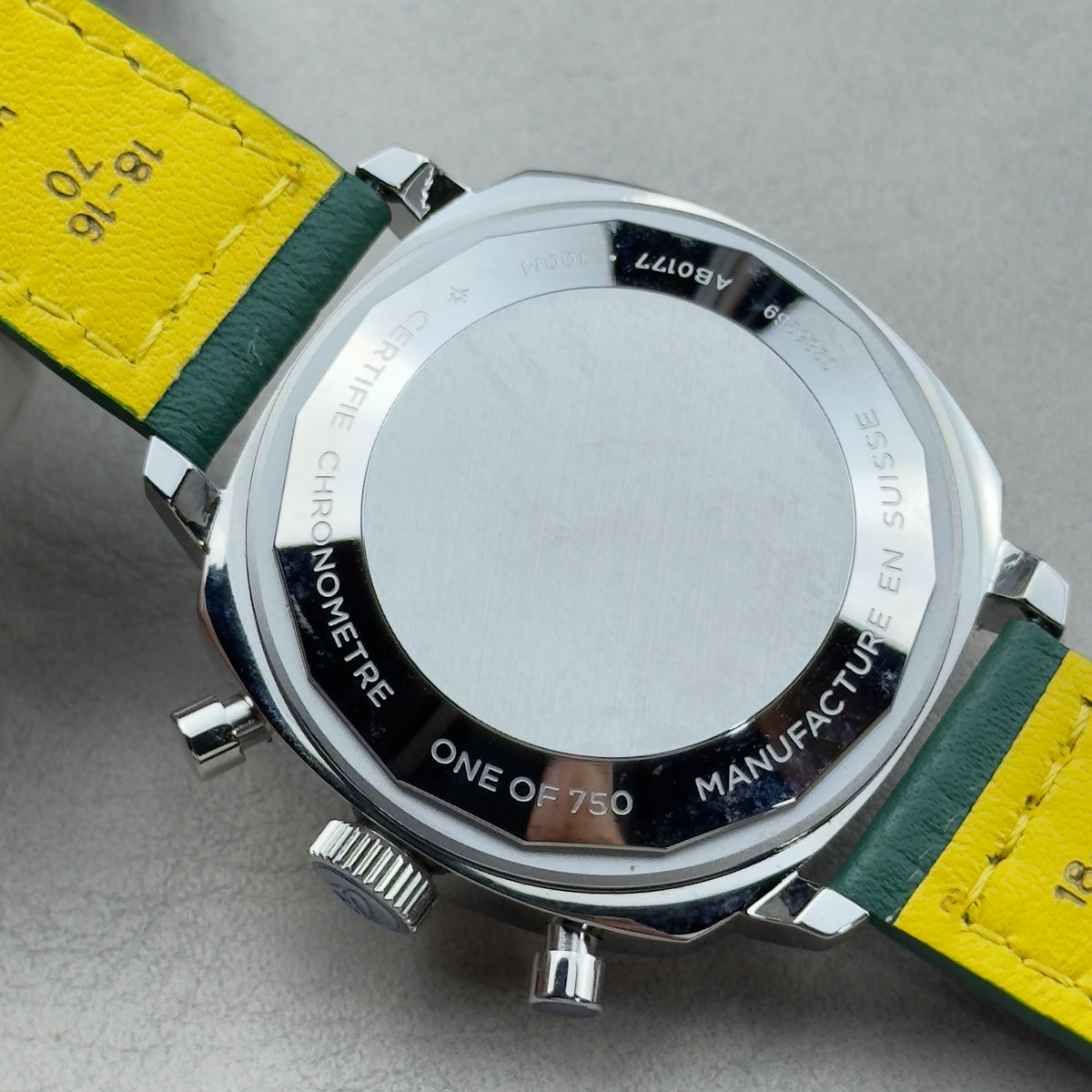 Chronograph - Silver Black - T-Timer - Green Leather - Automatic - 38mm