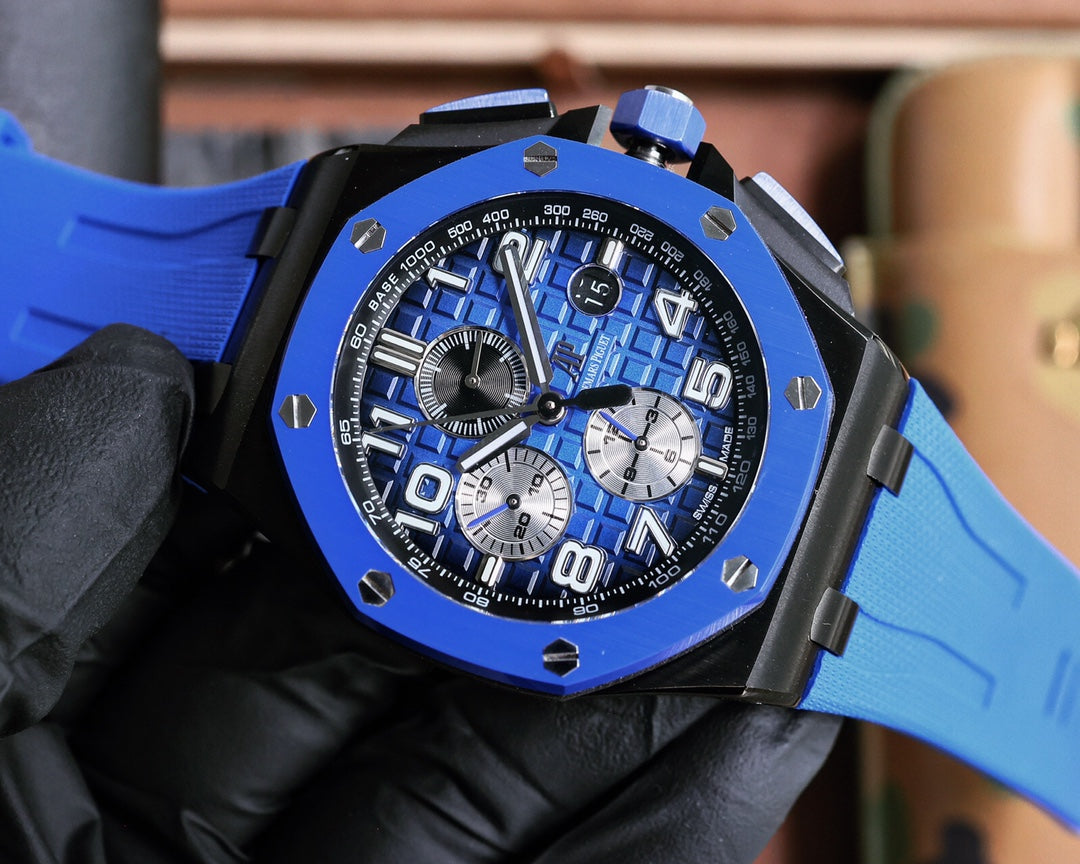 TOP! Blue Ceramic Bezel- Blue Rubber - Automatic - 42mm