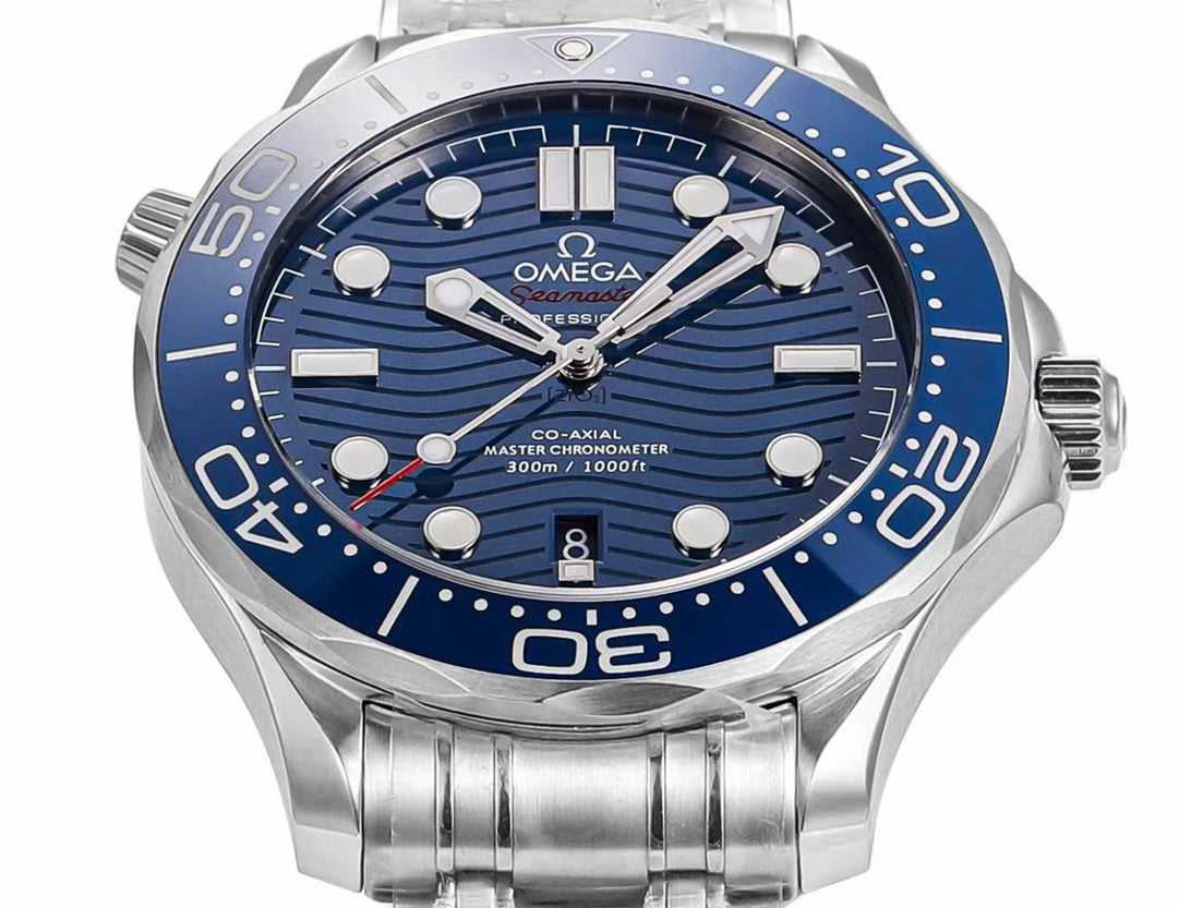 🔥Limited Time Offer!-VS- 210.30.42.20.03.001- Blue -Silver 904L Steel -Free Rubber Strap- Automatic -42mm