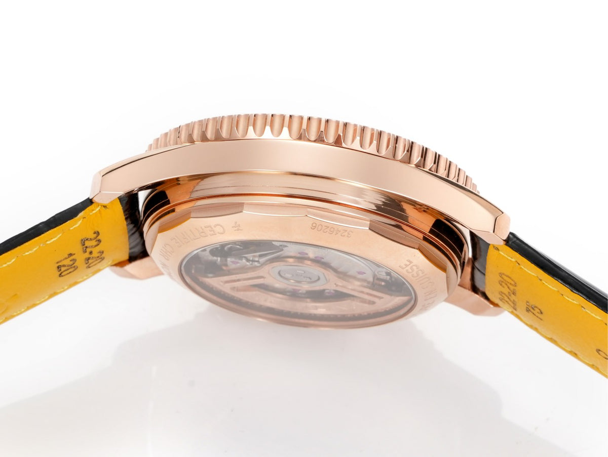 Chronograph - Rosegold Ceramic -Green- N-Timer - Black Leather - Automatic - 43mm