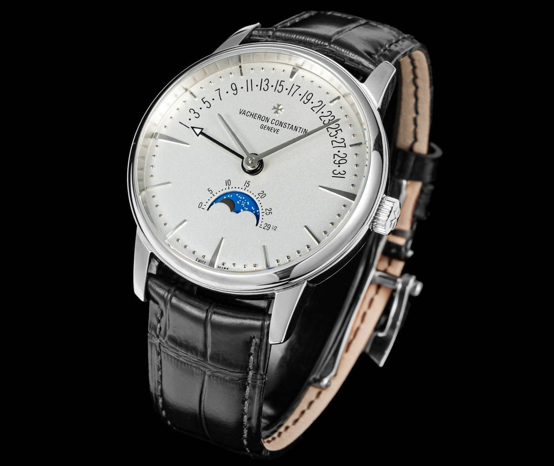 4010U/000R- White Silver -Black Leather - Automatic - 42.5mm