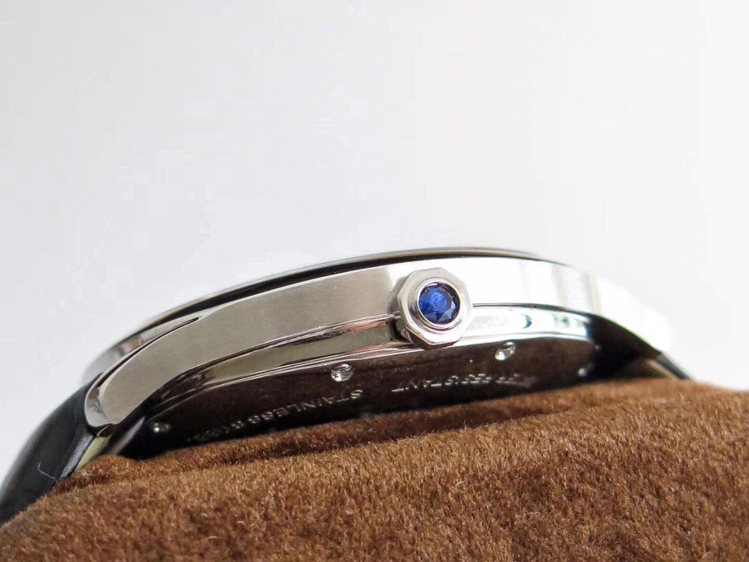 DRIVE-WSNM0009 - Grey Silver- Black Leather - Automatic - 40*41mm