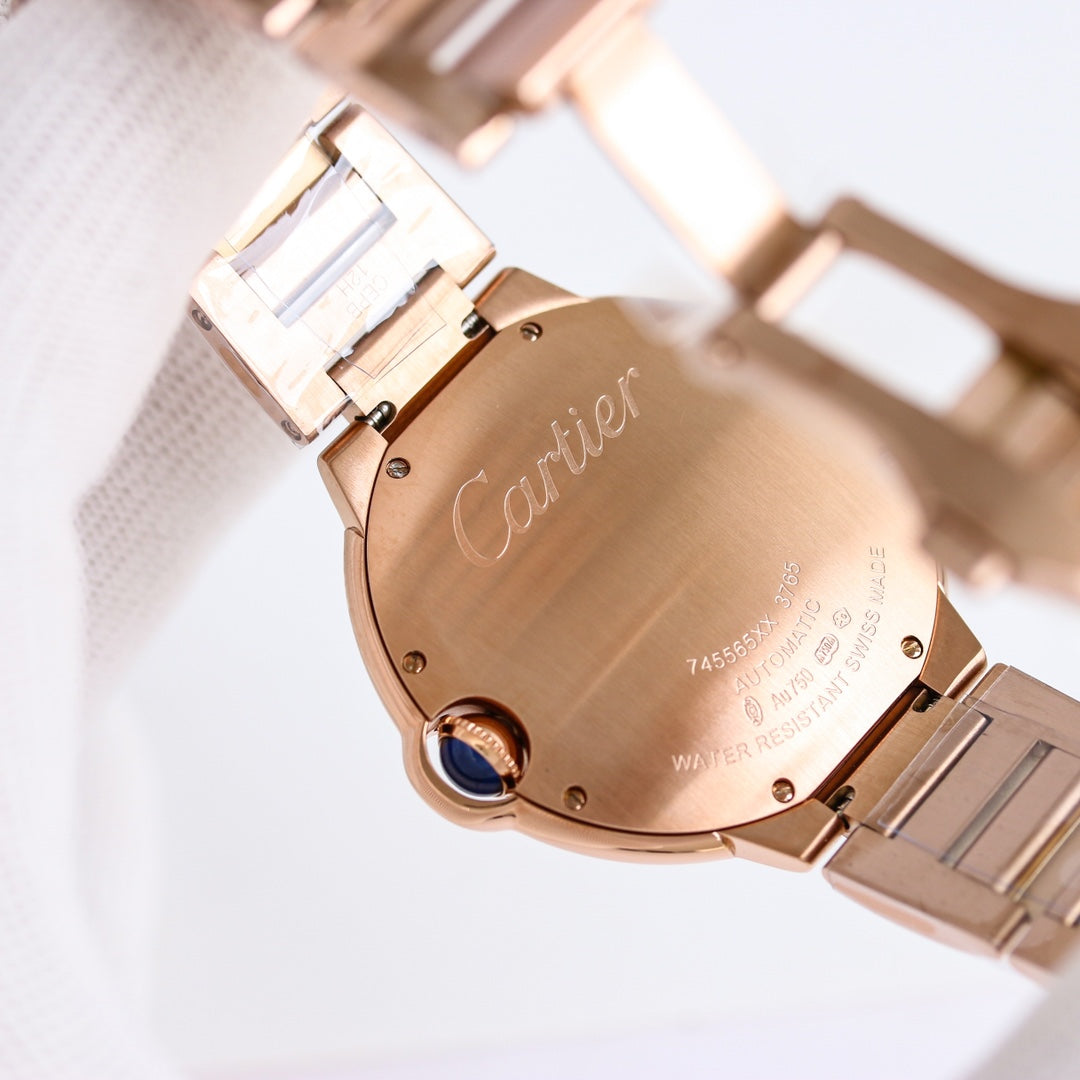 Luxury Diamond Bezel -White -Rosegold - 904L Steel- Automatic - 36/42mm