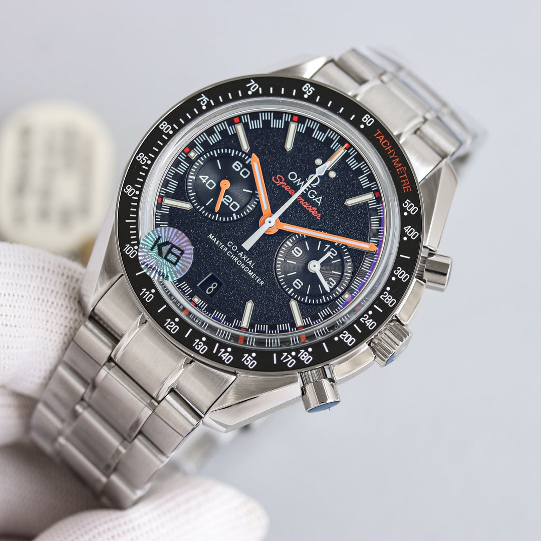 Chronograph -Frosted Face - Black Ceramic- 316L Steel- Automatic - 44mm