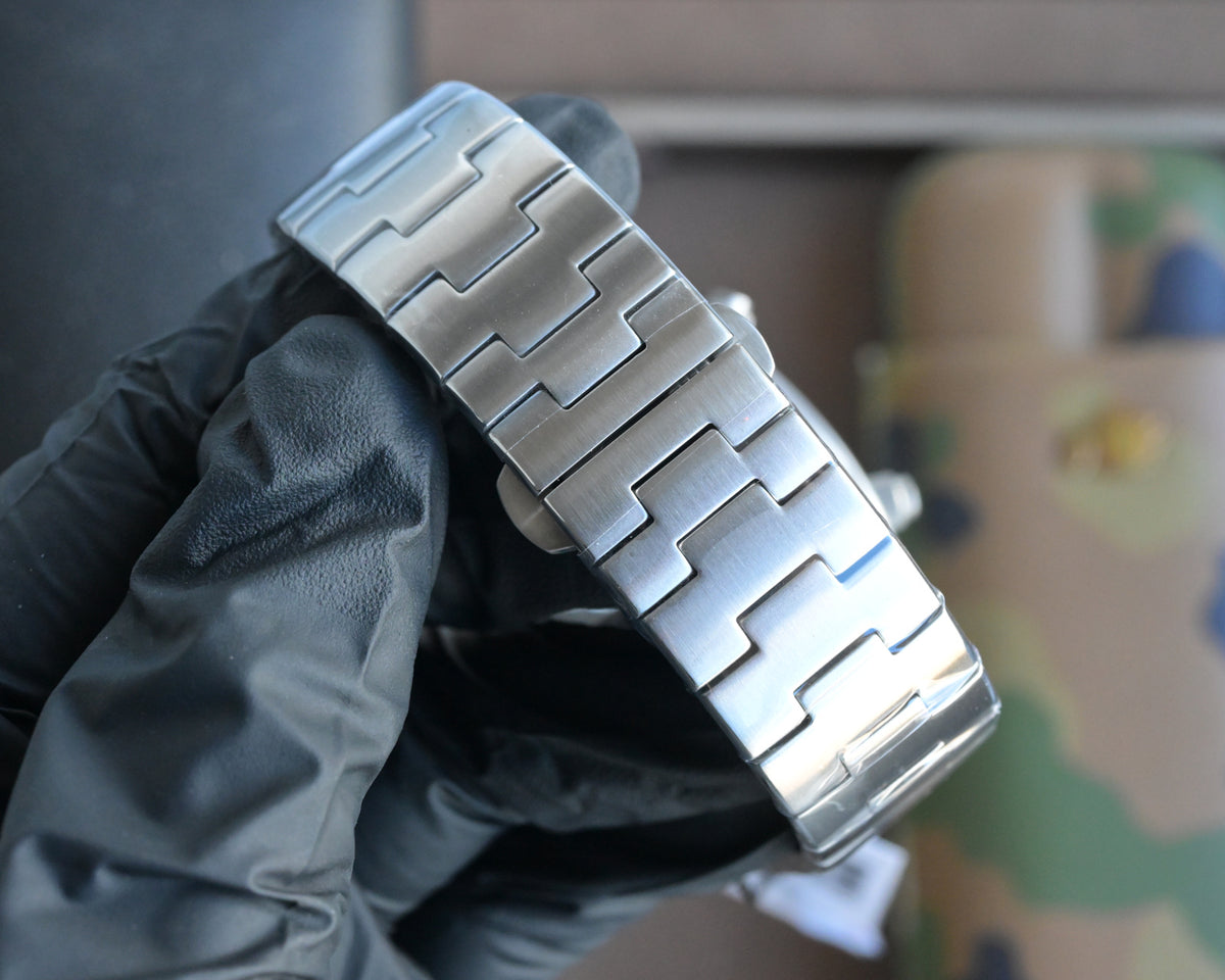 316L Black Silver - White 316L Steel - Automatic - 47mm