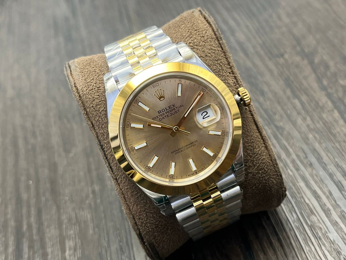 C-Factory -Yellow Gold - Smooth Bezel - Silver 904L Steel- Automatic - 41mm