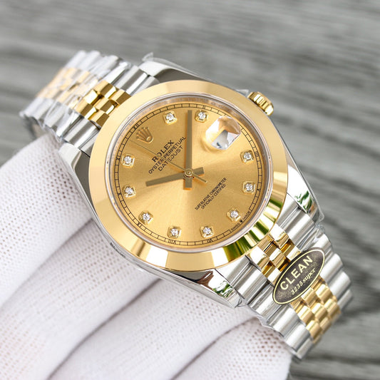 C-Factory - Yellow -Smooth bezel- Yellow Silver 904L Steel- Automatic - 41mm