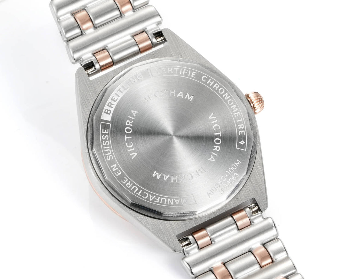 LADY - Pink White - Rhinestone bezel - Silver 904L Steel- Automatic - 36mm