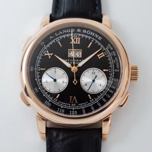 Black - Yellow 904L Steel - Black Leather -Automatic - 41mm