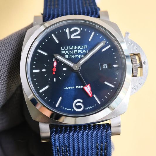 Blue Silver - Blue Rubber - Automatic - 44mm