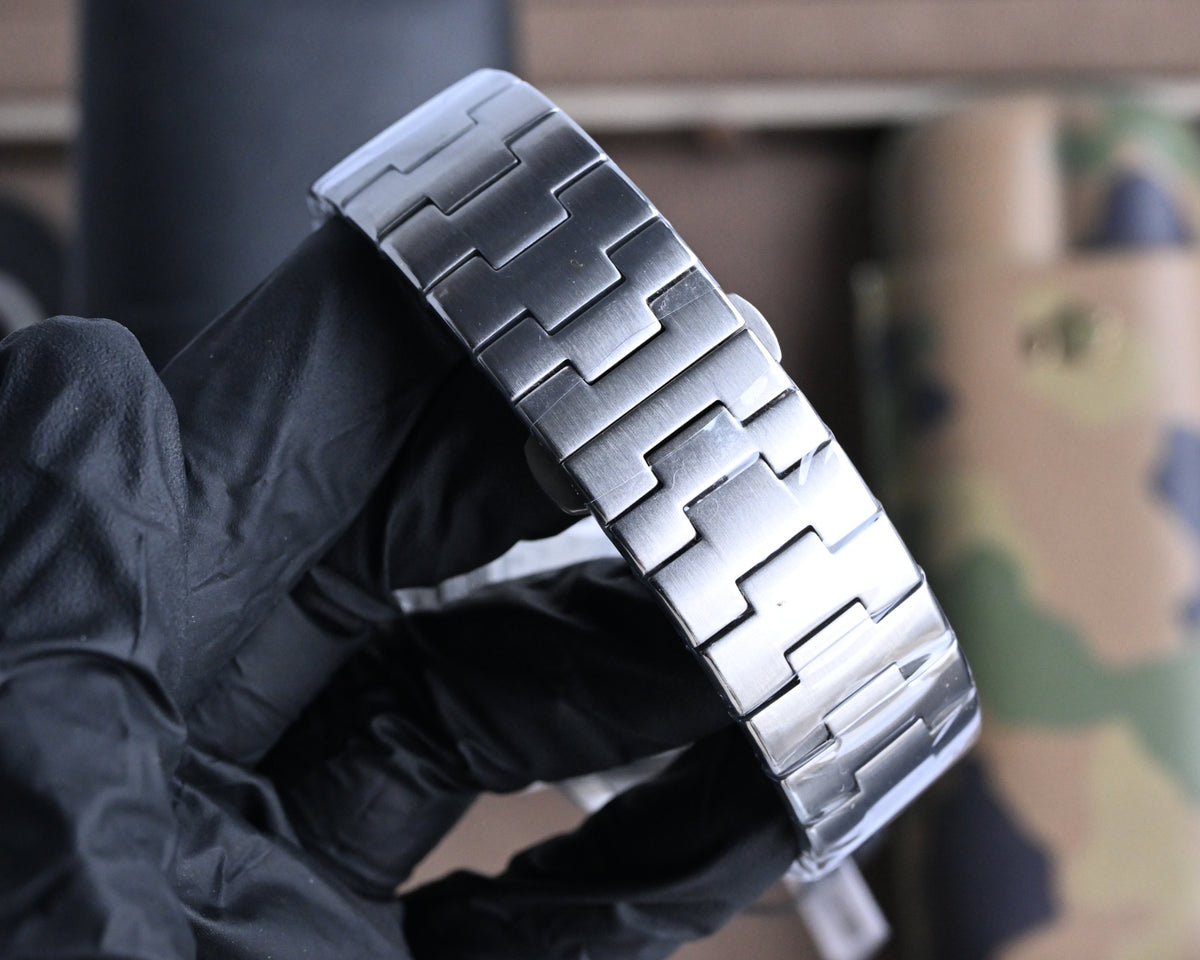 316L Black Silver - White 316L Steel - Automatic - 47mm