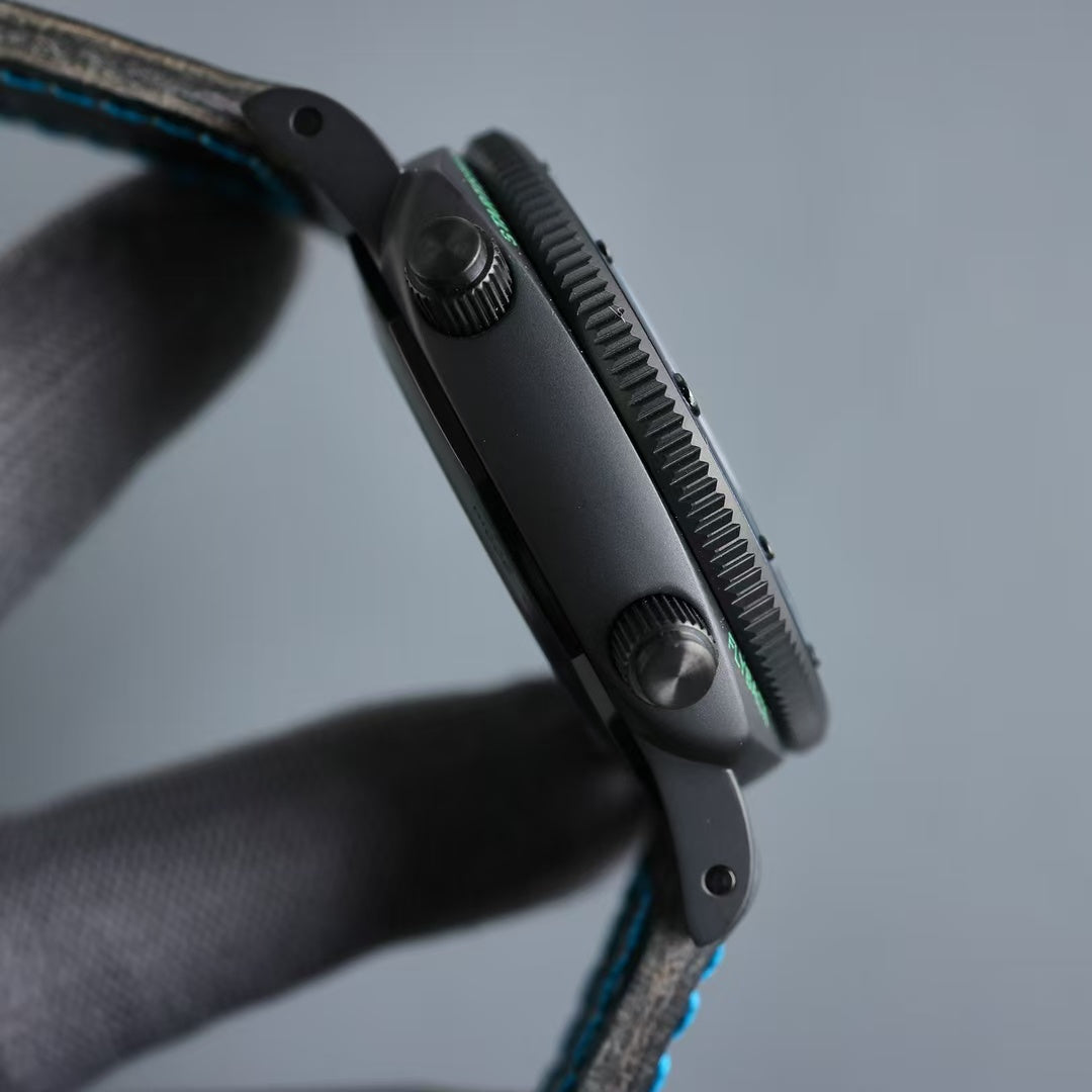 Blue Steel - Black- Black Rubber - Automatic - 44mm