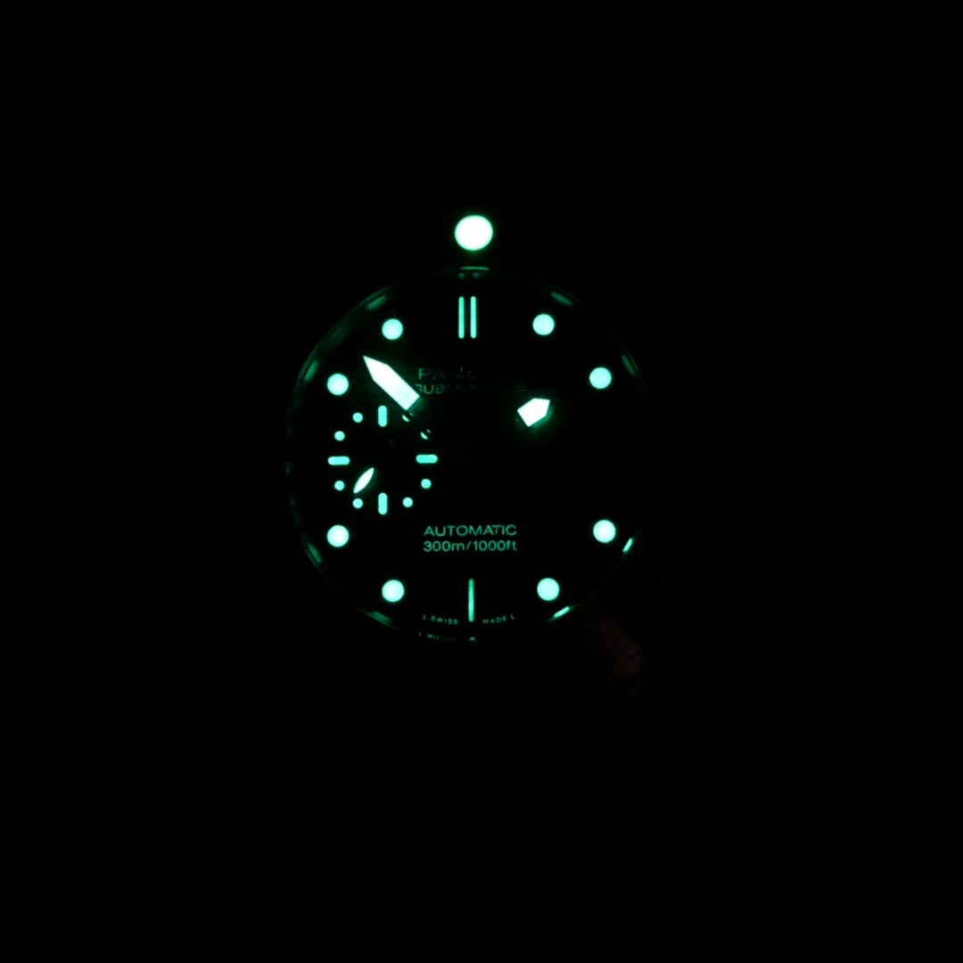 Black - Silver 904L Steel - Green Rubber -Automatic - 47mm