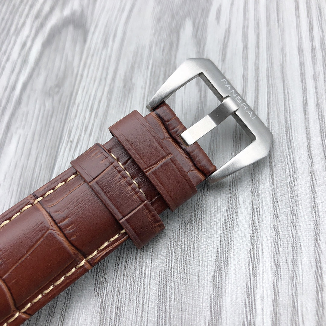 Green Silver -904L Steel - Brown Leather -Automatic - 44mm