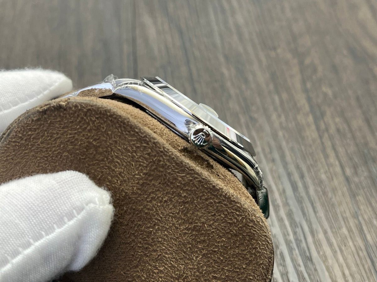 C-Factory -Green Wave - Smooth Bezel - Silver 904L Steel- Automatic - 41mm