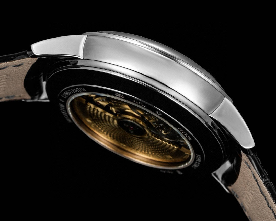 4010U/000R- Grey Silver -Black Leather - Automatic - 42.5mm