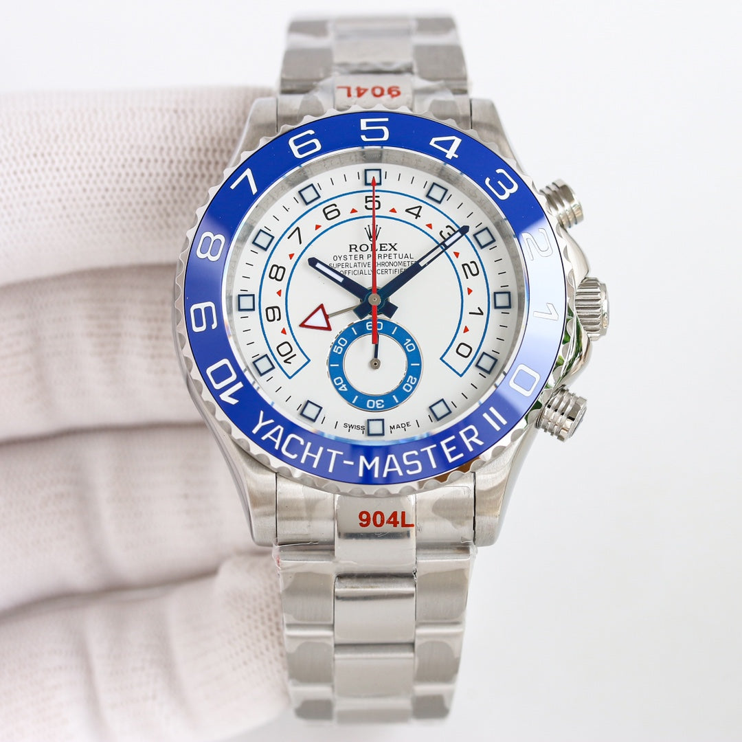 Chronograph - Blue -White 904L Steel - Automatic - 44mm