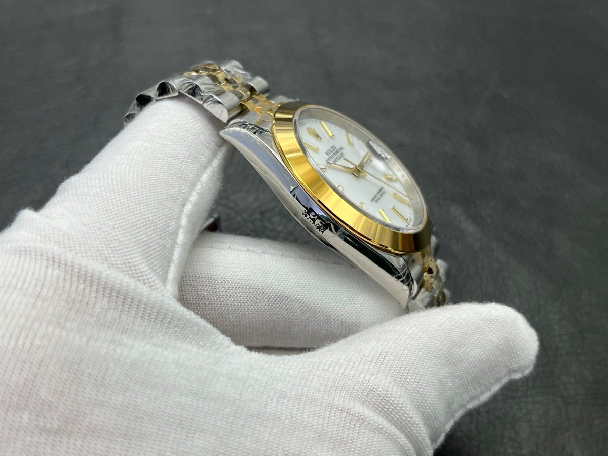 C-Factory -Silver - Yellow Smooth Bezel - Yellow Silver 904L Steel- Automatic - 41mm