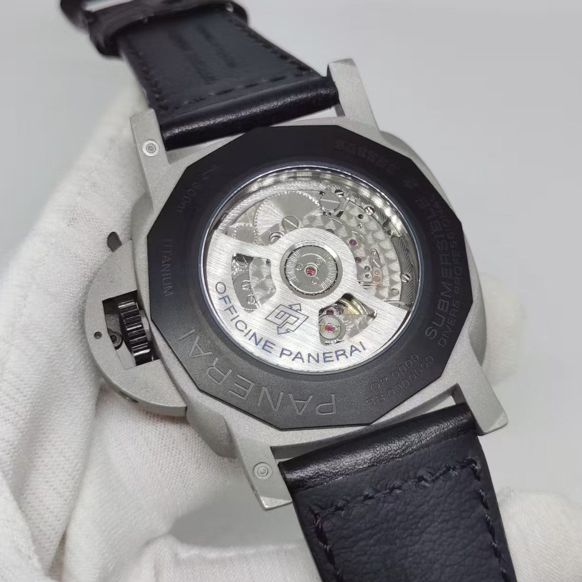 Black Hollow- 904L Steel - Black Leather -Automatic - 47mm