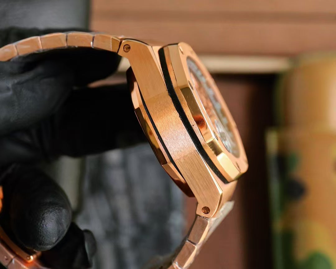 Chronograph-L Size -Rosegold Ceramic- Rosegold Steel - Automatic - 44mm