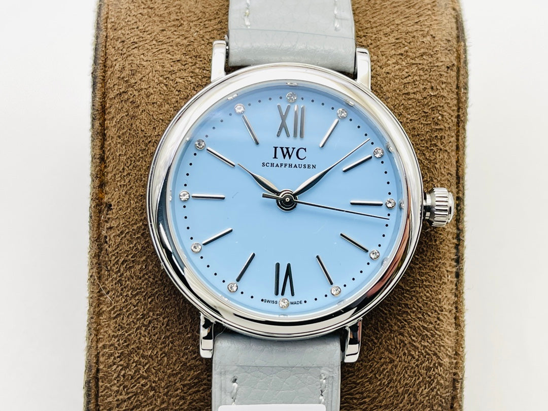 LADY -Baby Blue - Grey Leather - Automatic - 34mm