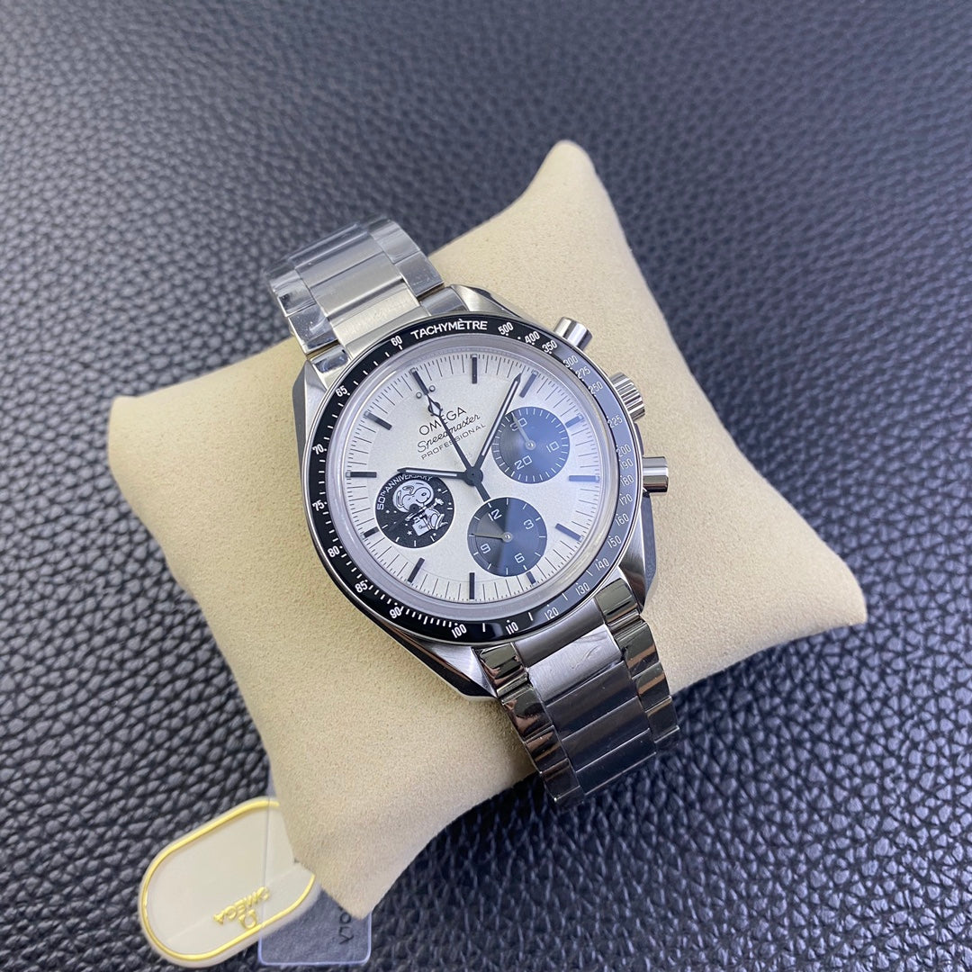 Black Ceramic - Silver 904L Steel- Chronograph - Manual winding - 42mm