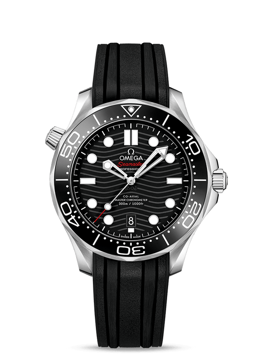 Compensation watch- Black Silver - Black Rubber - Automatic - 42mm