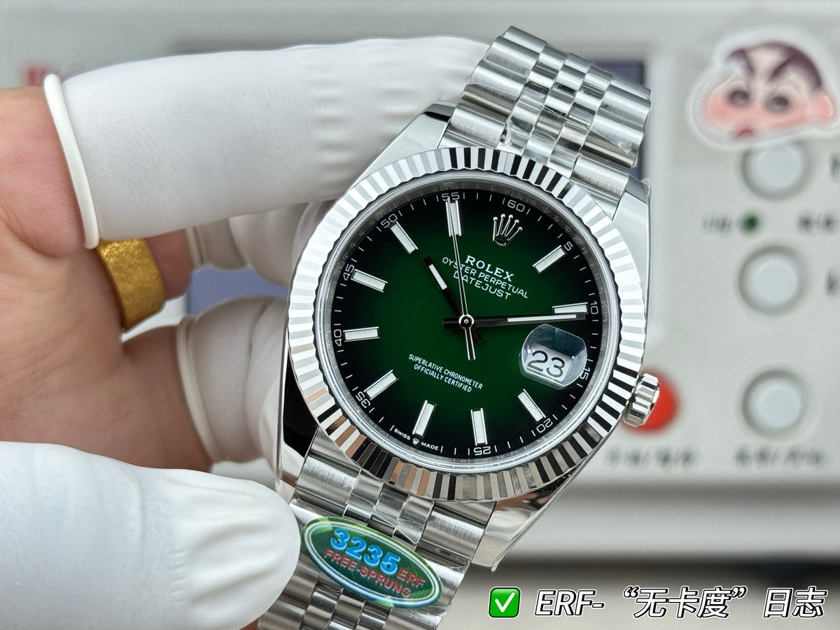 Gradient green - Silver 904L Steel- Automatic - 41mm